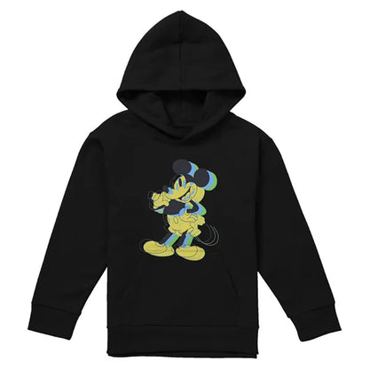 Black - Front - Disney Childrens-Kids Trippy Mickey Mouse Hoodie