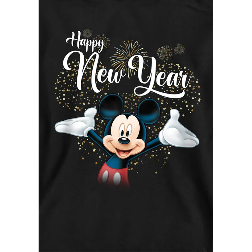 Black - Side - Mickey Mouse Childrens-Kids Firework New Year Hoodie