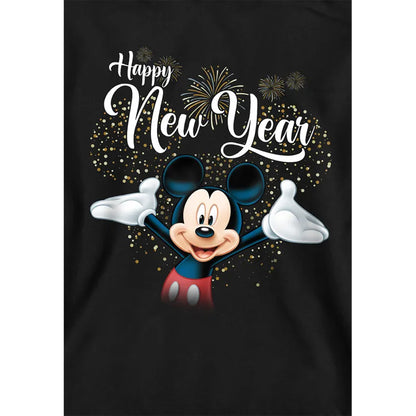 Black - Side - Mickey Mouse Childrens-Kids Firework New Year Hoodie