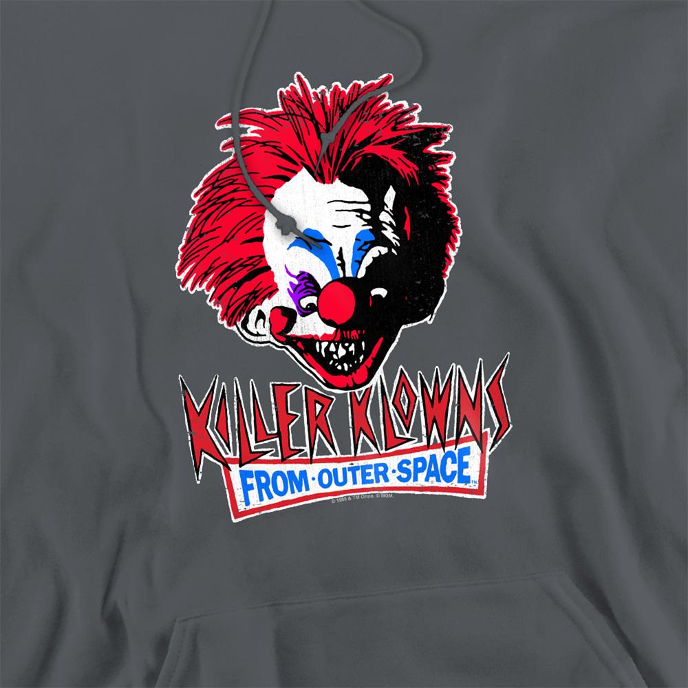 Charcoal - Side - Killer Klowns From Outer Space Unisex Adult Rough Clown Heather Hoodie