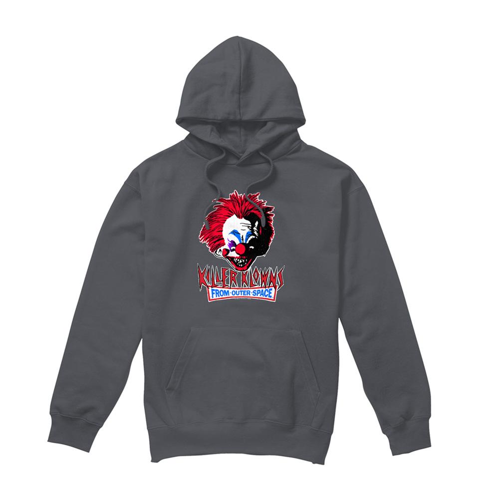 Charcoal - Front - Killer Klowns From Outer Space Unisex Adult Rough Clown Heather Hoodie