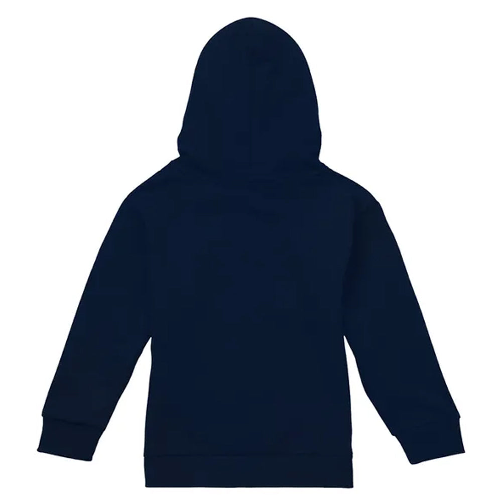 Navy - Back - Mickey Mouse Childrens-Kids Santa Face Hoodie