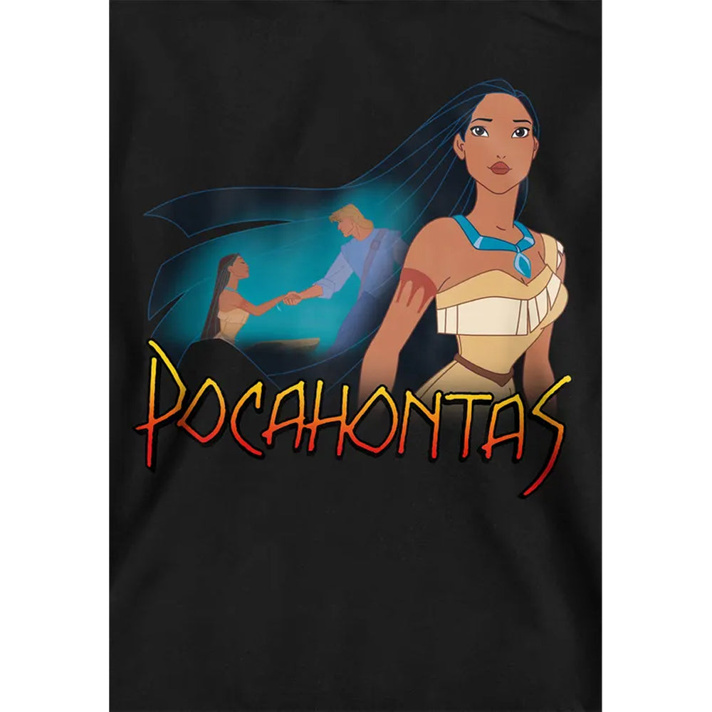 Black - Side - Pocahontas Childrens-Kids John Smith Canoe Hoodie