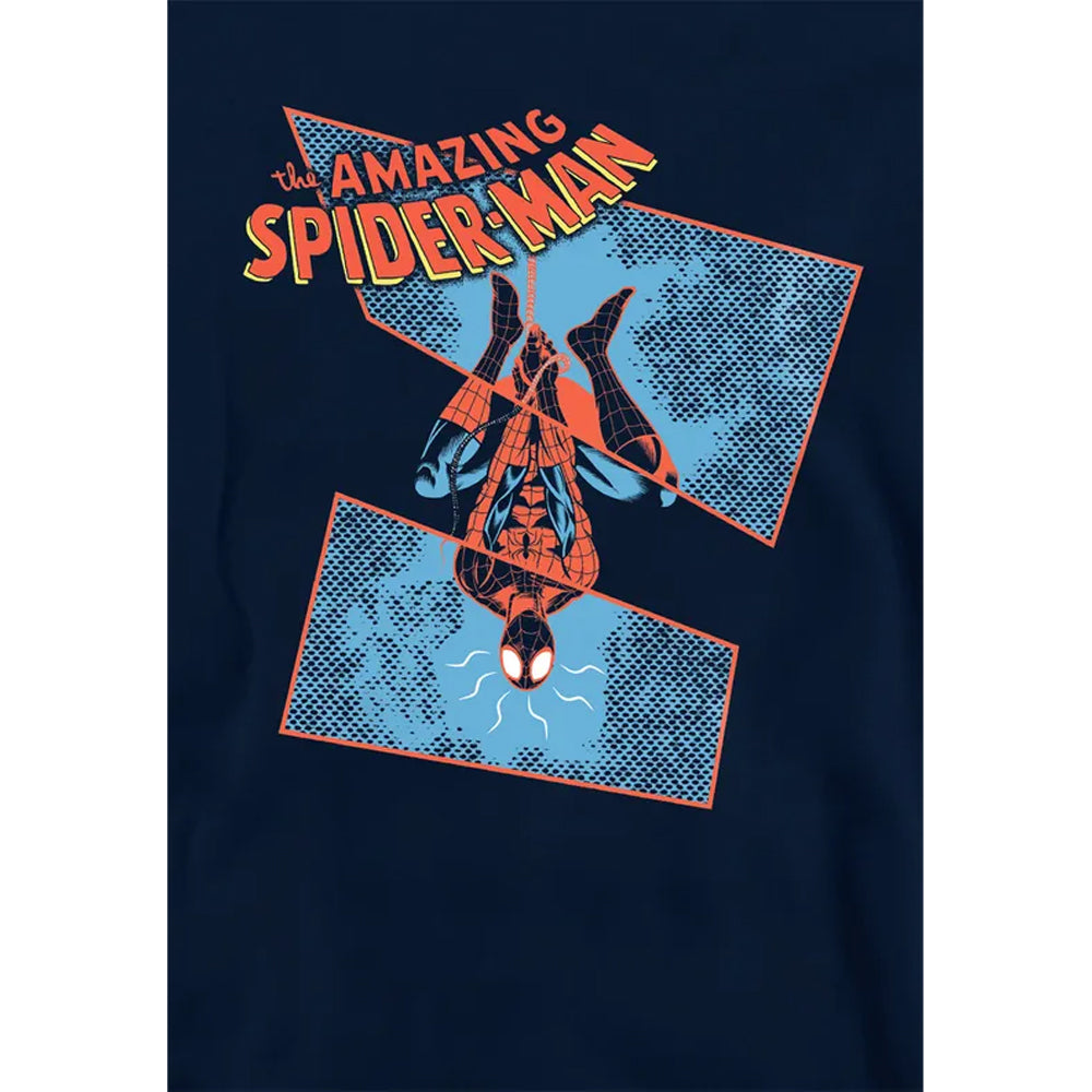 Navy - Side - Spider-Man Childrens-Kids Spidey Senses Tingling Hoodie