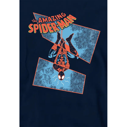 Navy - Side - Spider-Man Childrens-Kids Spidey Senses Tingling Hoodie