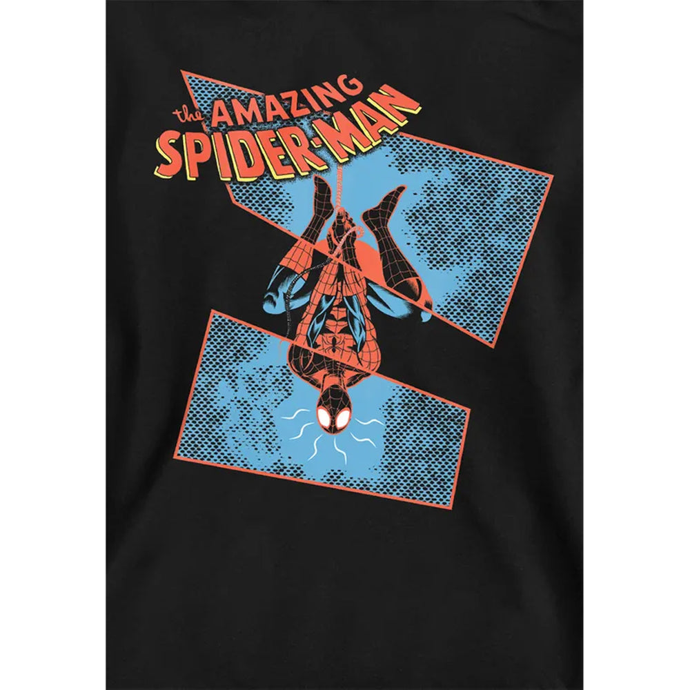 Black - Side - Spider-Man Childrens-Kids Spidey Senses Tingling Hoodie