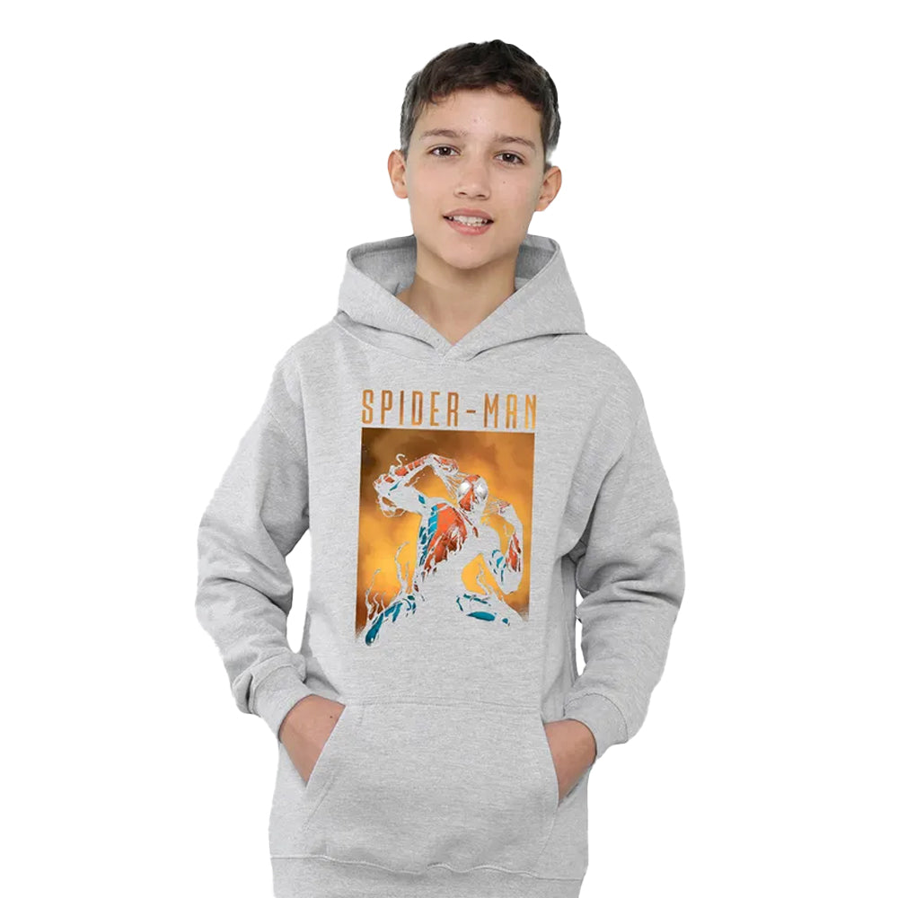 Athletic Heather - Lifestyle - Spider-Man Childrens-Kids Creeping Venom Heather Hoodie