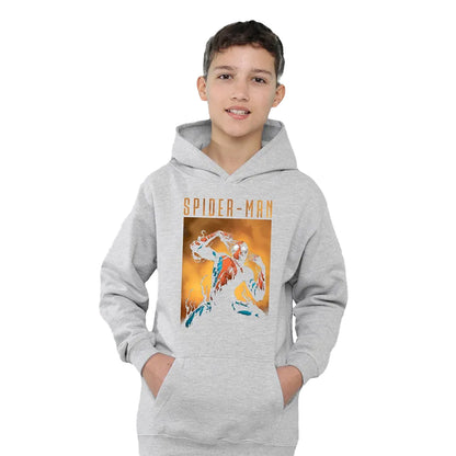 Athletic Heather - Lifestyle - Spider-Man Childrens-Kids Creeping Venom Heather Hoodie