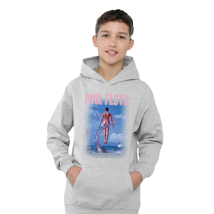 Athletic Heather - Lifestyle - Pink Floyd Childrens-Kids Deep Blue Pull Over Hoodie