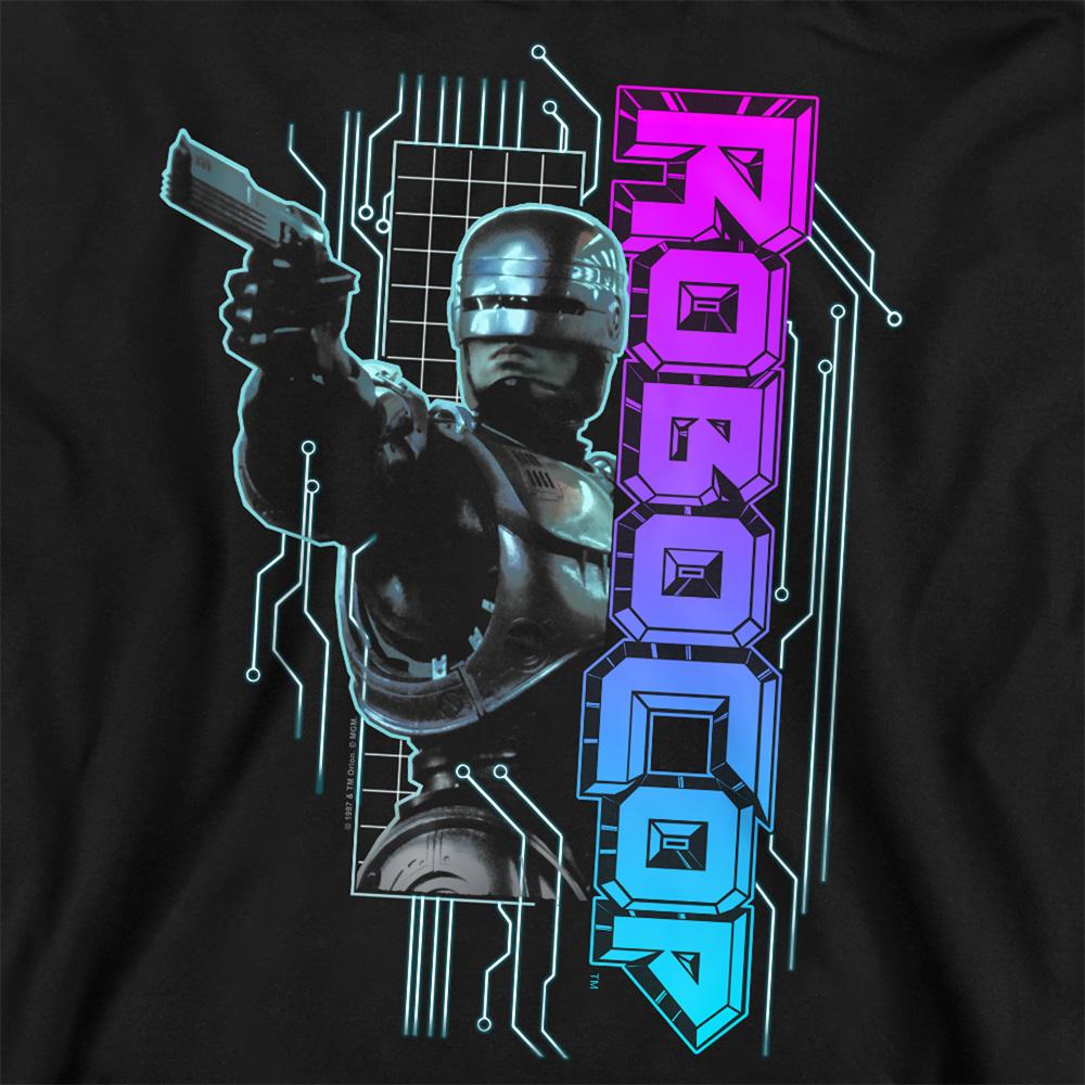 Black - Side - Robocop Unisex Adult Neon Sweatshirt