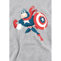 Athletic Heather - Side - Captain America Childrens-Kids Holiday Outfit Heather Pull Over Hoodie