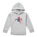 Athletic Heather - Front - Captain America Childrens-Kids Holiday Outfit Heather Pull Over Hoodie