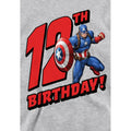 Athletic Heather - Side - Captain America Childrens-Kids 12th Birthday Heather Pull Over Hoodie