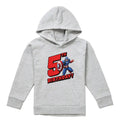 Athletic Heather - Front - Captain America Childrens-Kids 5th Birthday Heather Pull Over Hoodie