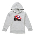 Athletic Heather - Front - Captain America Childrens-Kids The First Avenger Heather Pull Over Hoodie