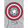 Athletic Heather - Side - Captain America Childrens-Kids Ziptone Shield Heather Pull Over Hoodie