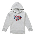 Athletic Heather - Front - Captain America Childrens-Kids Torn Heather Pull Over Hoodie