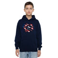 Navy - Lifestyle - Captain America Childrens-Kids Torn Pull Over Hoodie