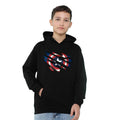 Black - Lifestyle - Captain America Childrens-Kids Torn Pull Over Hoodie
