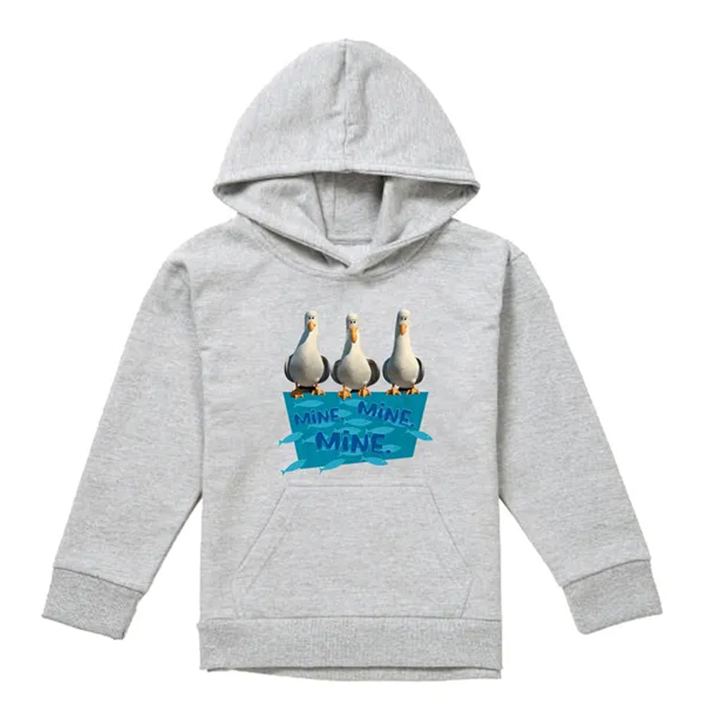 Athletic Heather - Front - Finding Nemo Childrens-Kids Mine Mine Mine Hoodie