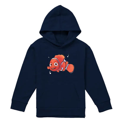 Navy - Front - Finding Nemo Childrens-Kids Nemo Ocean Hoodie