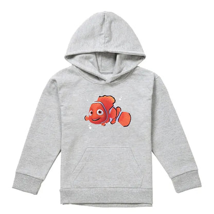 Athletic Heather - Front - Finding Nemo Childrens-Kids Nemo Ocean Hoodie