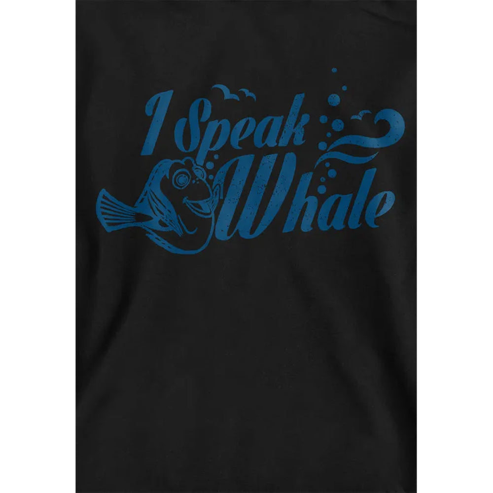Black - Side - Finding Nemo Childrens-Kids I Speak Whale Dory Hoodie