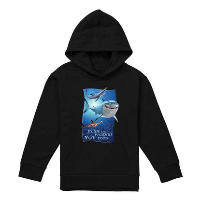 Black - Front - Finding Nemo Childrens-Kids Fish Are Friends Hoodie
