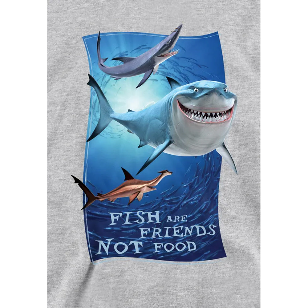 Athletic Heather - Side - Finding Nemo Childrens-Kids Fish Are Friends Hoodie