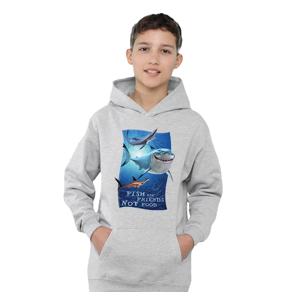 Athletic Heather - Lifestyle - Finding Nemo Childrens-Kids Fish Are Friends Hoodie