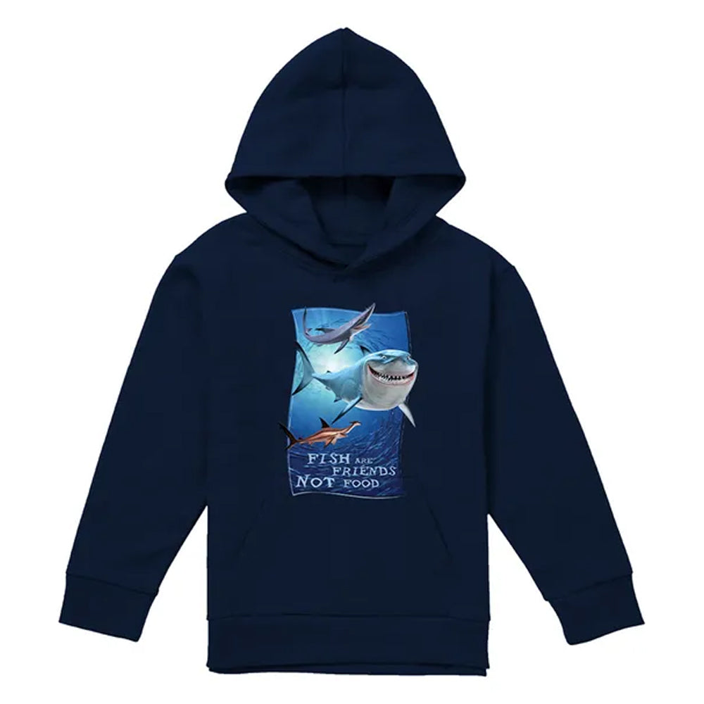 Navy - Front - Finding Nemo Childrens-Kids Fish Are Friends Hoodie