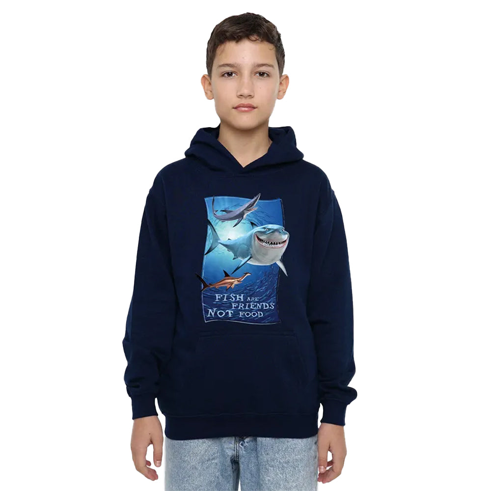 Navy - Lifestyle - Finding Nemo Childrens-Kids Fish Are Friends Hoodie