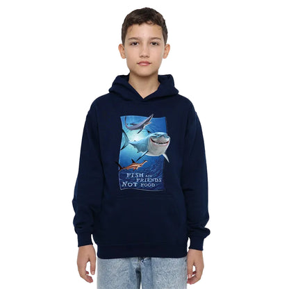 Navy - Lifestyle - Finding Nemo Childrens-Kids Fish Are Friends Hoodie