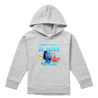 Athletic Heather - Front - Finding Nemo Childrens-Kids There´s Always A Way Dory Nemo Hoodie