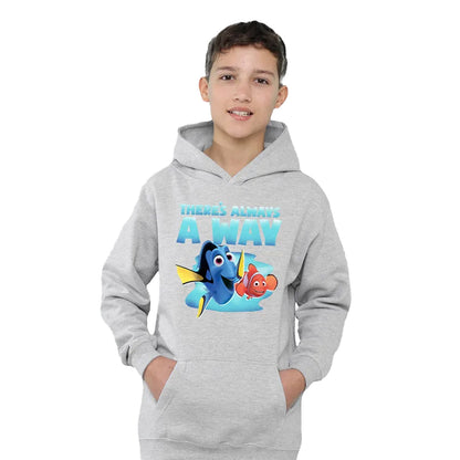 Athletic Heather - Lifestyle - Finding Nemo Childrens-Kids There´s Always A Way Dory Nemo Hoodie