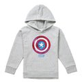 Athletic Heather - Front - Captain America Childrens-Kids Drip Shield Pull Over Hoodie