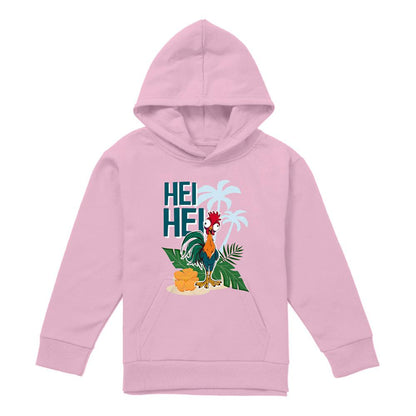 Light Pink - Front - Moana 2 Childrens-Kids Hei Hei Island Pullover Hoodie