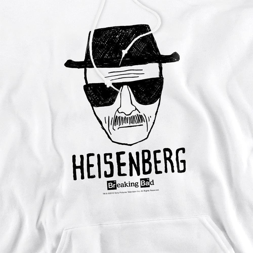 White - Side - Breaking Bad Unisex Adult Heisenberg Hoodie