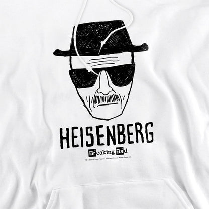 White - Side - Breaking Bad Unisex Adult Heisenberg Hoodie
