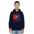 Navy - Lifestyle - Captain America Childrens-Kids Pull Over 4th Birthday Hoodie