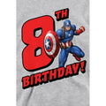 Athletic Heather - Side - Captain America Childrens-Kids 8th Birthday Heather Pull Over Hoodie