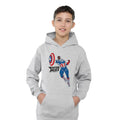 Athletic Heather - Lifestyle - Captain America Childrens-Kids Sam Wilson Doodle Heather Pull Over Hoodie