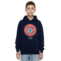 Navy - Lifestyle - Captain America Childrens-Kids Shield Chalk Board Pull Over Hoodie