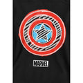 Black - Side - Captain America Childrens-Kids Shield Chalk Board Pull Over Hoodie