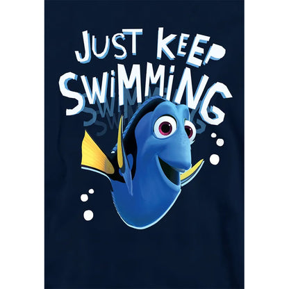Navy - Side - Finding Nemo Childrens-Kids Just Keep Swimming Dory Hoodie