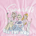 Light Pink - Side - Disney Princess Childrens-Kids Sparkle All The Way Hoodie