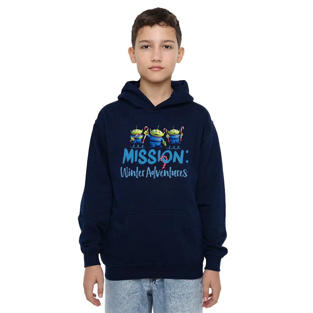 Navy - Lifestyle - Toy Story Childrens-Kids Mission Winter Adventure Aliens At Christmas Hoodie