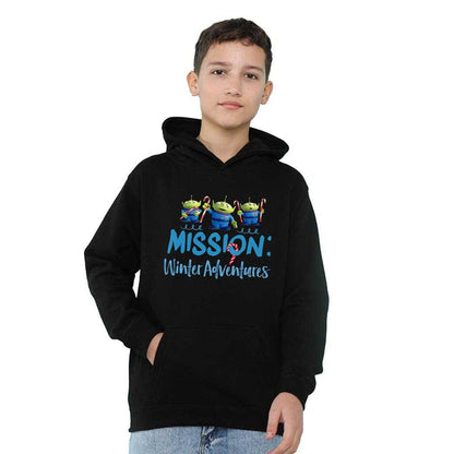 Black - Lifestyle - Toy Story Childrens-Kids Mission Winter Adventure Aliens At Christmas Hoodie