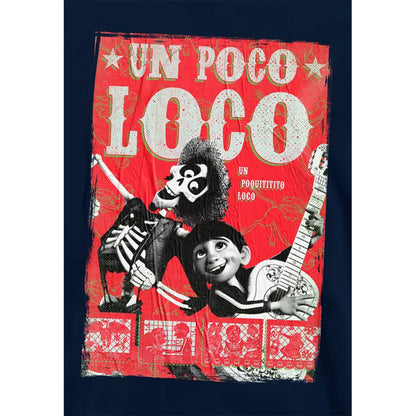 Navy - Side - Coco Childrens-Kids Un Poco Loco Miguel & Hector Poster Hoodie