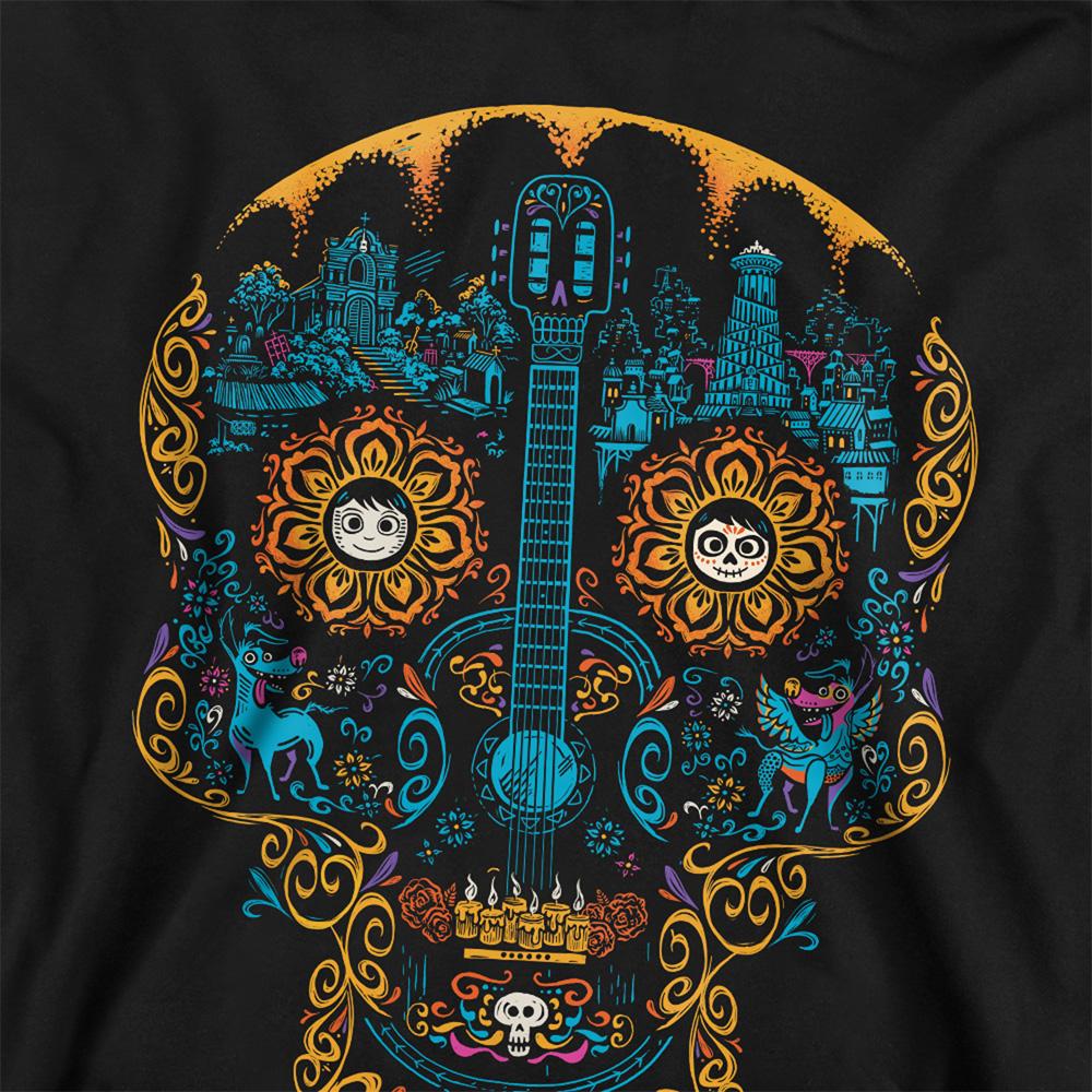 Black - Pack Shot - Coco Childrens-Kids Colorful Day Of The Dead Skull Miguel Dante Hoodie